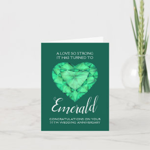 Tarjeta 55 Aniversario de Boda Esmeralda Amor tan fuerte
