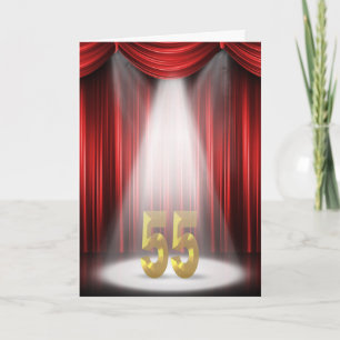 Tarjeta 55° Aniversario Spotlight Felicitaciones