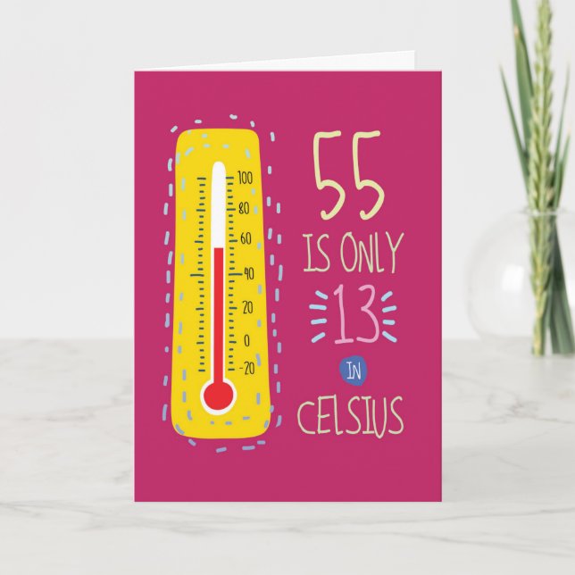Tarjeta 55 En Celsius - Cumpleaños (Anverso)