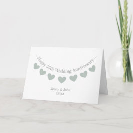 Tarjeta 55.o Aniversario de boda esmeralda con los