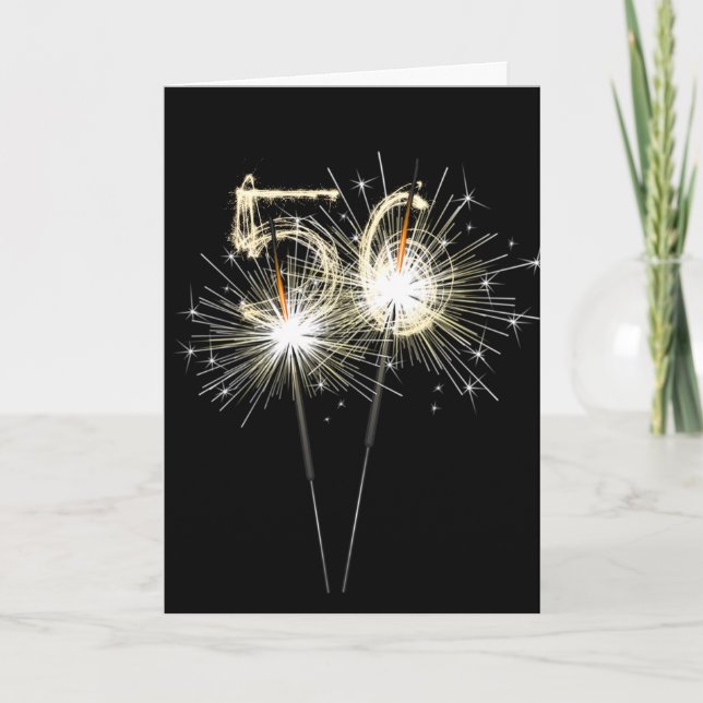 Tarjeta 56.ª estafadora de cumpleaños en negro (Anverso)