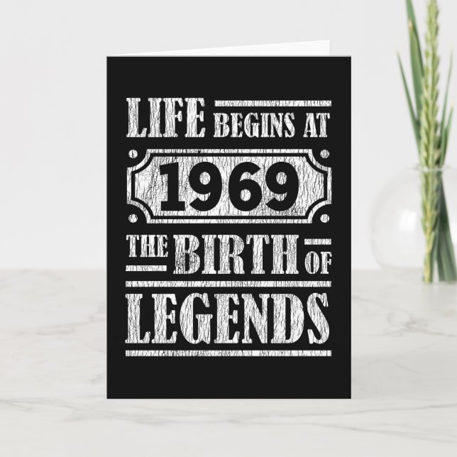 Tarjeta 56 Años De Edad 1969 Nacimiento De Leyenda 56 Años (Anverso)
