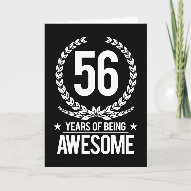 Tarjeta 56.o Cumpleaños (56 años de ser impresionantes) (Anverso)