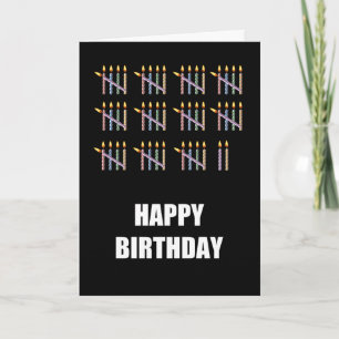 Tarjeta 57.º cumpleaños con velas