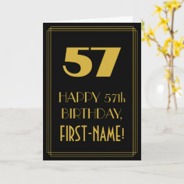 Tarjeta 57 Aniversario - Aspecto inspirado en el Art Deco 