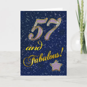 Tarjeta 57.o cumpleaños para alguien fabuloso