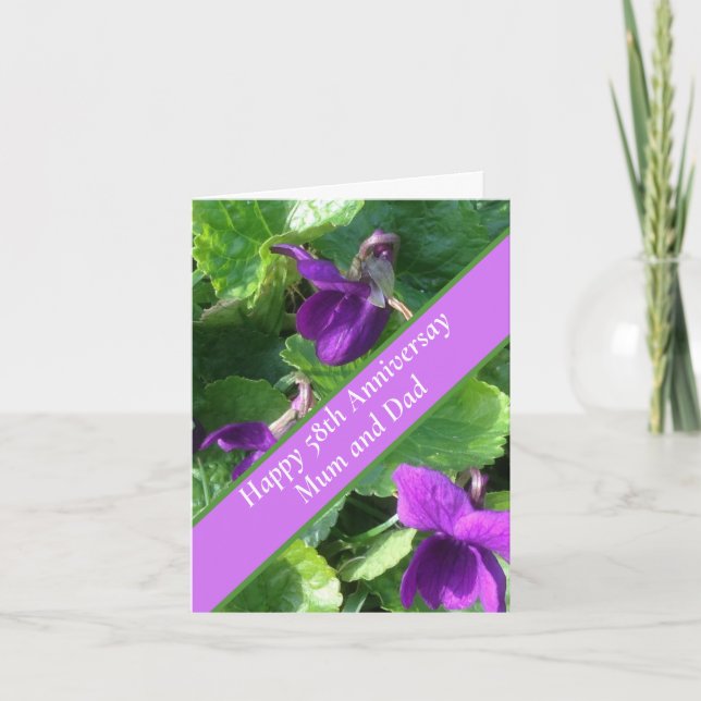 Tarjeta 58.º Aniversario Boda (Anverso)