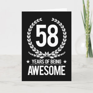 Tarjeta 58 Aniversario (58 Años De Ser Increíble)