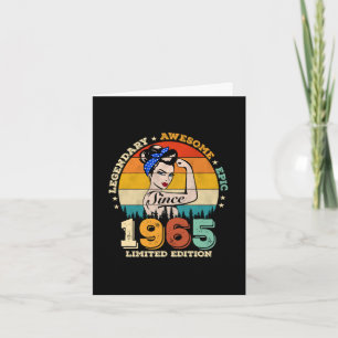 Tarjeta 58 años de edad 1965 Vintage Gift Women 58th Birth
