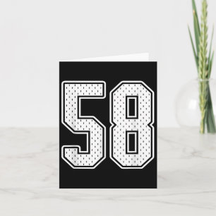 Tarjeta #58 Blanco Jersey Retro Número 58 para Aficionado 