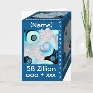 Tarjeta 58.o cumpleaños feliz - 58 abrazos y besos de los