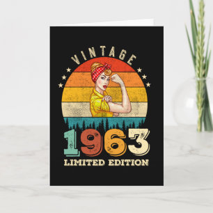Tarjeta 59 años de edad 1963 Vintage Women 59th Birthday G