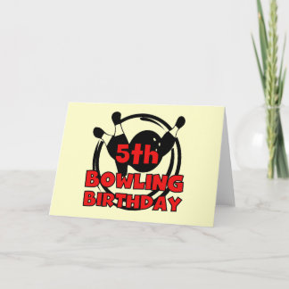 Tarjeta 5.ª bolera camisetas y regalos de cumpleaños