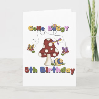 Tarjeta 5.º Bug Camisetas de cumpleaños y regalos
