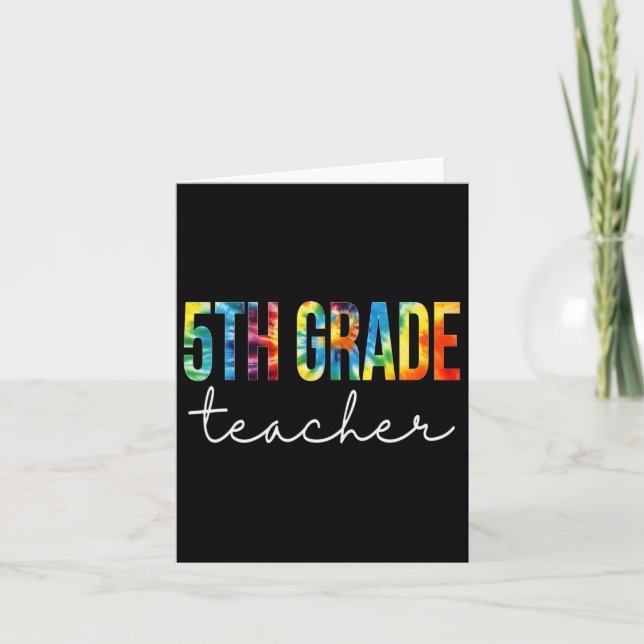 Tarjeta 5.º Día De Apreciación De Tye De Maestra (Anverso)
