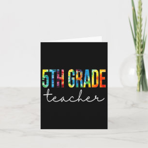 Tarjeta 5.º Día De Apreciación De Tye De Maestra