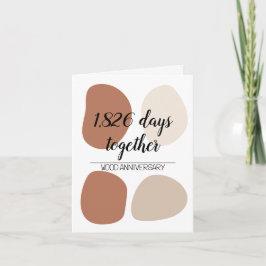 Tarjeta 5.º quinto aniversario boda