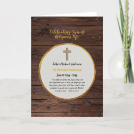 Tarjeta 5.º Sacerdote de la Ordenación del Aniversario - C