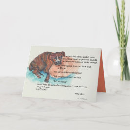 Tarjeta 5 acuarelas de cachorros de rescate y poema de Mar