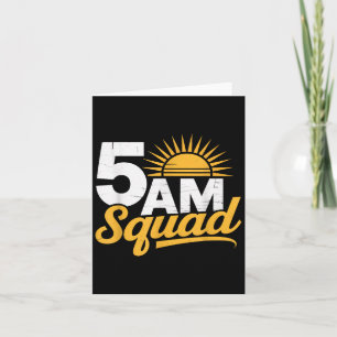 Tarjeta 5 am Squad Workout Gym Vintage Motivation Fitness 