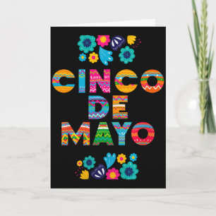 Tarjeta 5 De Mayo Cinco De Mayo Sombrero Maraca Premium Tr