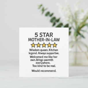 Tarjeta 5 Estrellas De La Suegra