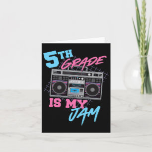 Tarjeta 5° grado es mi mermelada - profesor de boombox de