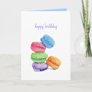 Tarjeta 5 Macarons Birday Card