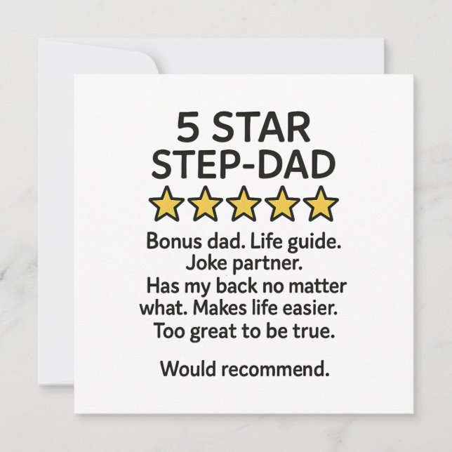 Tarjeta 5 Star Step-Dad (Anverso)