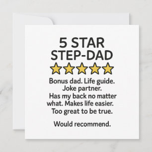 Tarjeta 5 Star Step-Dad