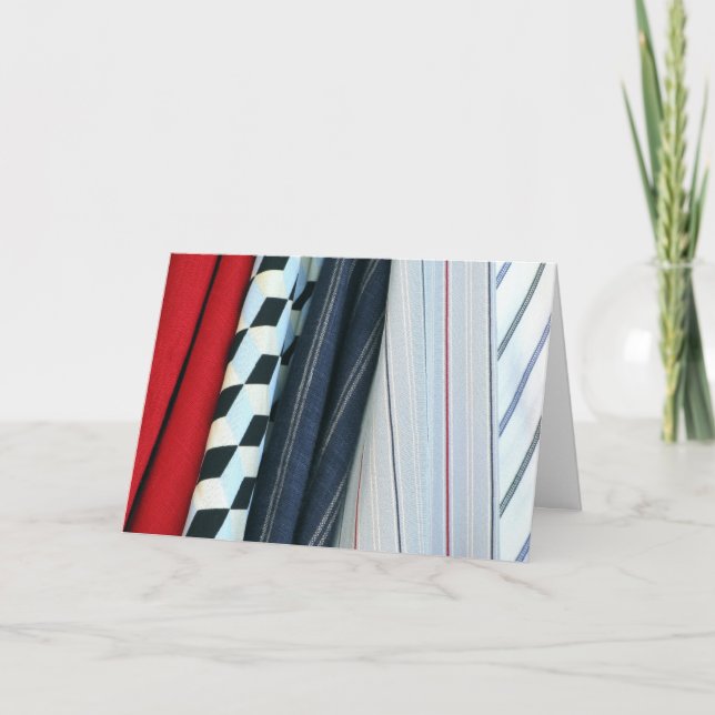 Tarjeta 5 Tejidos Con Patrones Geométricos (Anverso)