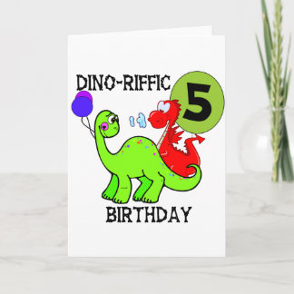 Tarjeta 5tas camisetas y regalos del cumpleaños del