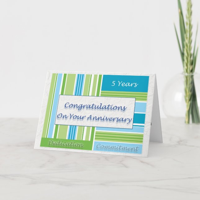 Tarjeta 5to aniversario del empleado (Anverso)