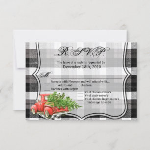 Tarjeta 5x3.5 R.S.V.P XMAS Camión de búfalo Chris