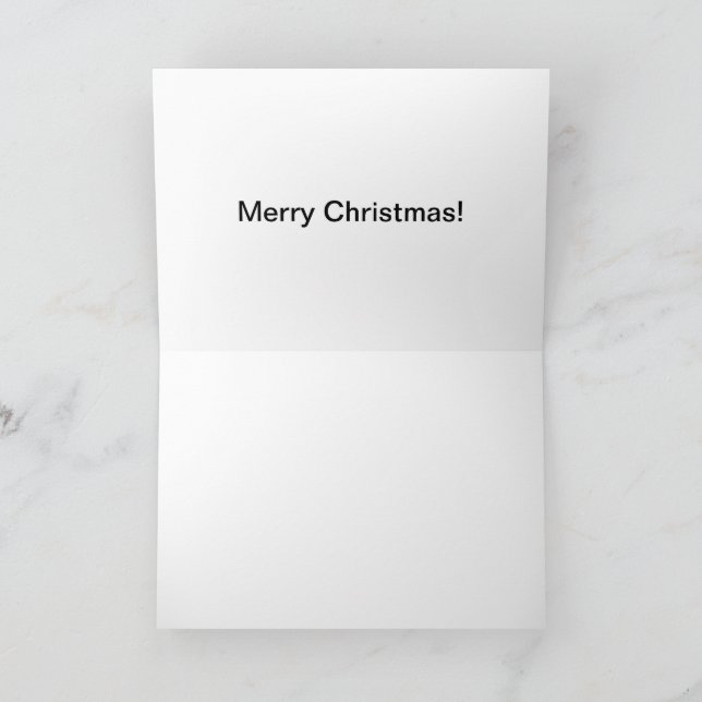 Tarjeta 5x7 Merry Christmas santa pig (Interior)