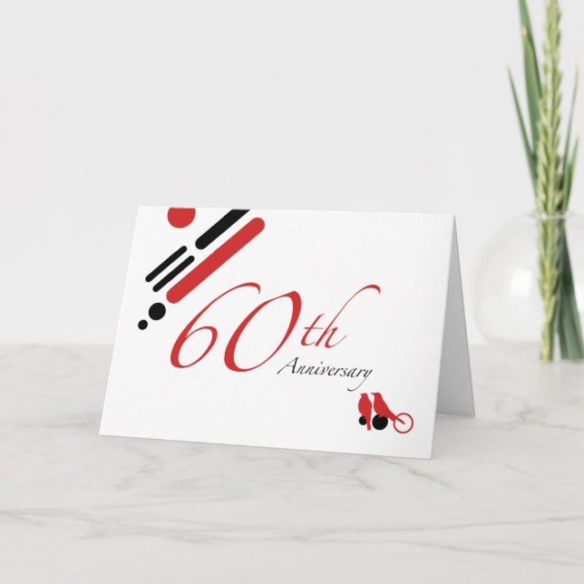 Tarjeta 60º Aniversario (mod birds) (Anverso)
