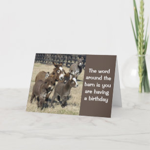 TARJETA **60º CUMPLEAÑOS DE HUMOR DE DONKEYS NO MENOS**