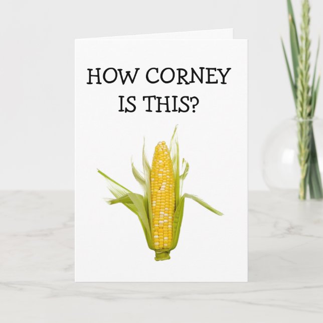 TARJETA **60º CUMPLEAÑOS HUMOR** CHISTE DE CORNY PARA UNA  (Anverso)