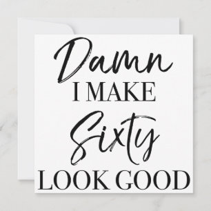 Tarjeta 60.ª actitud de cumpleaños