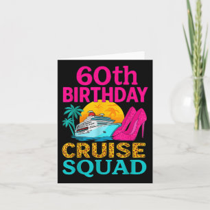 Tarjeta 60.ª brigada de cruceros de cumpleaños de 60 años 
