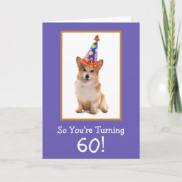 Tarjeta 60.ª Celebración del Corgi de cumpleaños