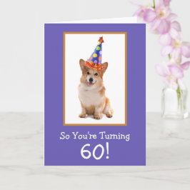 Tarjeta 60.ª Celebración del Corgi de cumpleaños