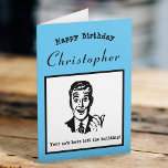 Tarjeta 60.ª Personalizado Retro Funny Personalizado<br><div class="desc">Di feliz cumpleaños y diviértete con esta vintage tarjeta de cumpleaños estilo retro. Fácilmente personalizado con la plantilla proporcionada.</div>