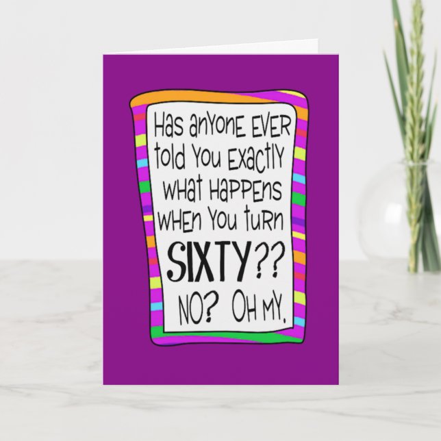 TARJETA 60.ª SORPRESA DE CUMPLEAÑOS (Anverso)