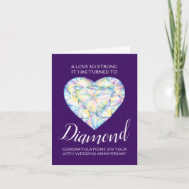 Tarjeta 60.º aniversario Boda diamante Amor tan fuerte