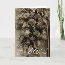 Tarjeta 60.º Aniversario Boda Floral Bouquet