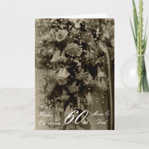 Tarjeta 60.º Aniversario Boda Floral Bouquet