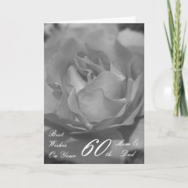 Tarjeta 60.º Boda Aniversario Rosa de mamá y papá