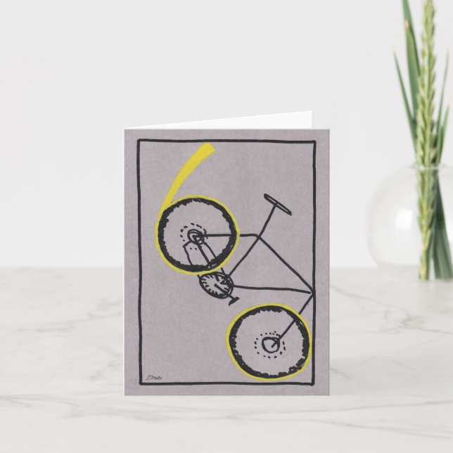 Tarjeta 60.º cumpleaños de ciclistas (Anverso)