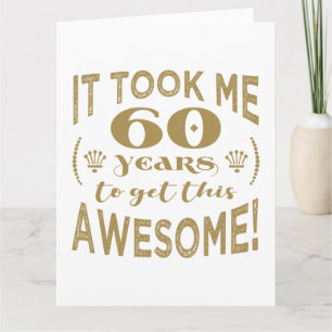 Tarjeta 60.º cumpleaños increíble